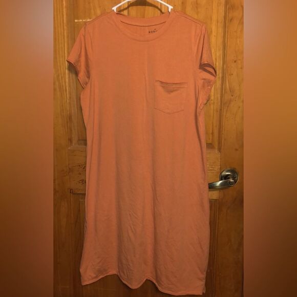 032. The normal brand Orange T-Shirt Dress with Pocket size large - Picture 1 of 1